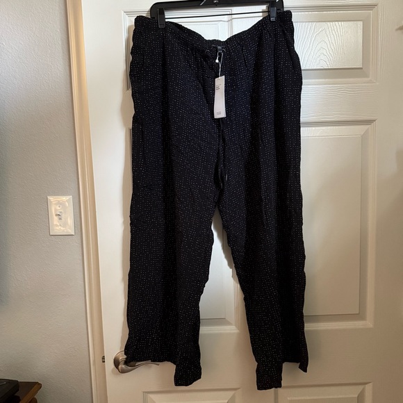 NWT Eileen Fisher Morse Code Print Wide Leg Crop Pants XL - Picture 2 of 3